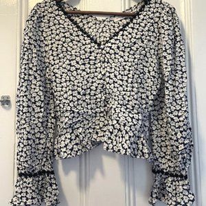 Petite Studio floral peasant blouse